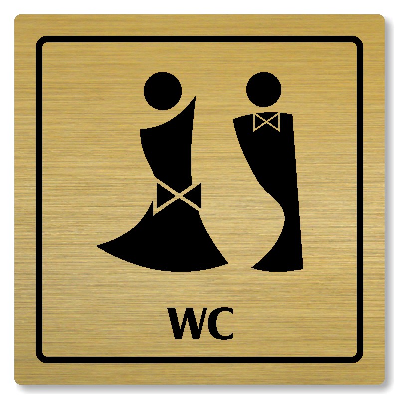 WC společné, 118x118mm, zlatá, Arizona